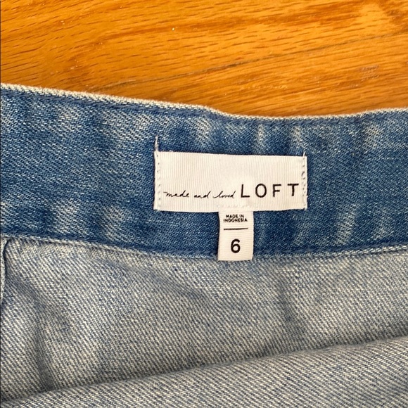 LOFT Blue Wrap Mini Skirt Casual - Picture 5 of 5